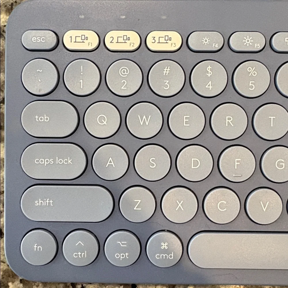 Blue Logitech Compact Wireless Keyboard